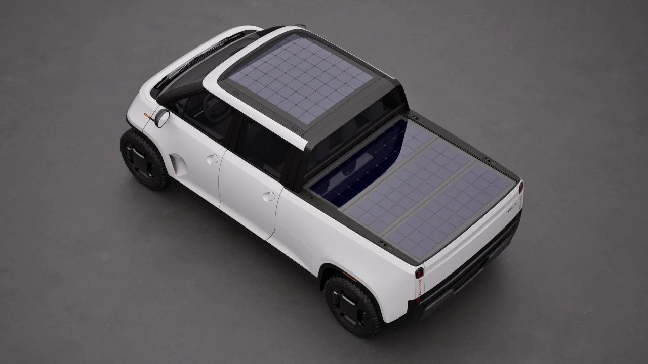 La pequeña camioneta eléctrica Telo MT1 tiene un gran secreto solar