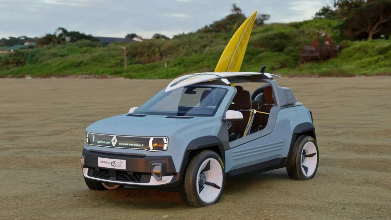 Sale el sol, salen los bollos: El Renault R4 E-Tech recibe un cambio de imagen de Beach Buggy