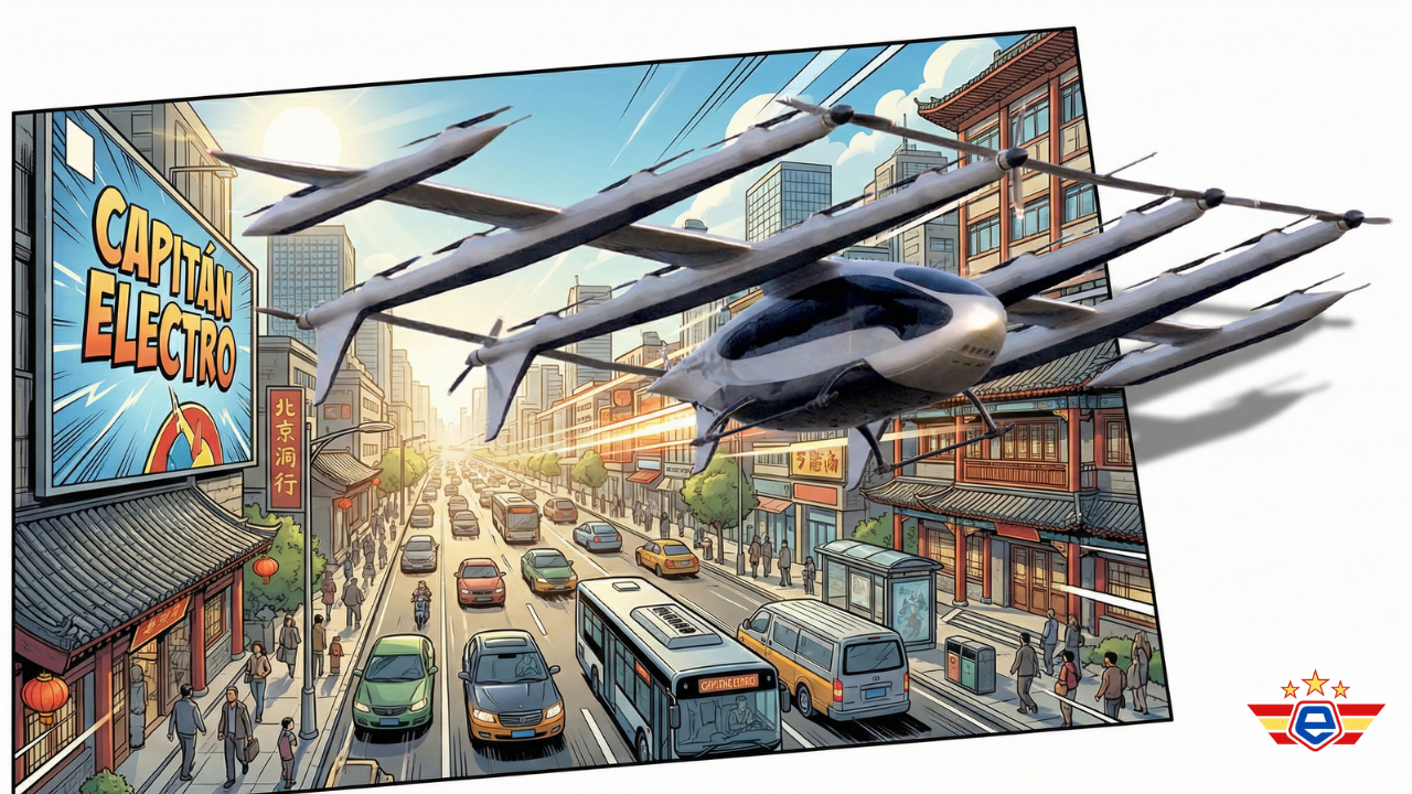 Este autobús eléctrico de 20 rotores es una absoluta locura aérea