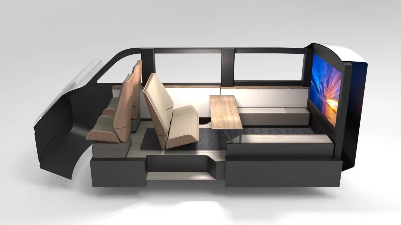   Concepto de Minivan Eléctrica Sharp LDK+ 2024. Image Credit: Sharp.  